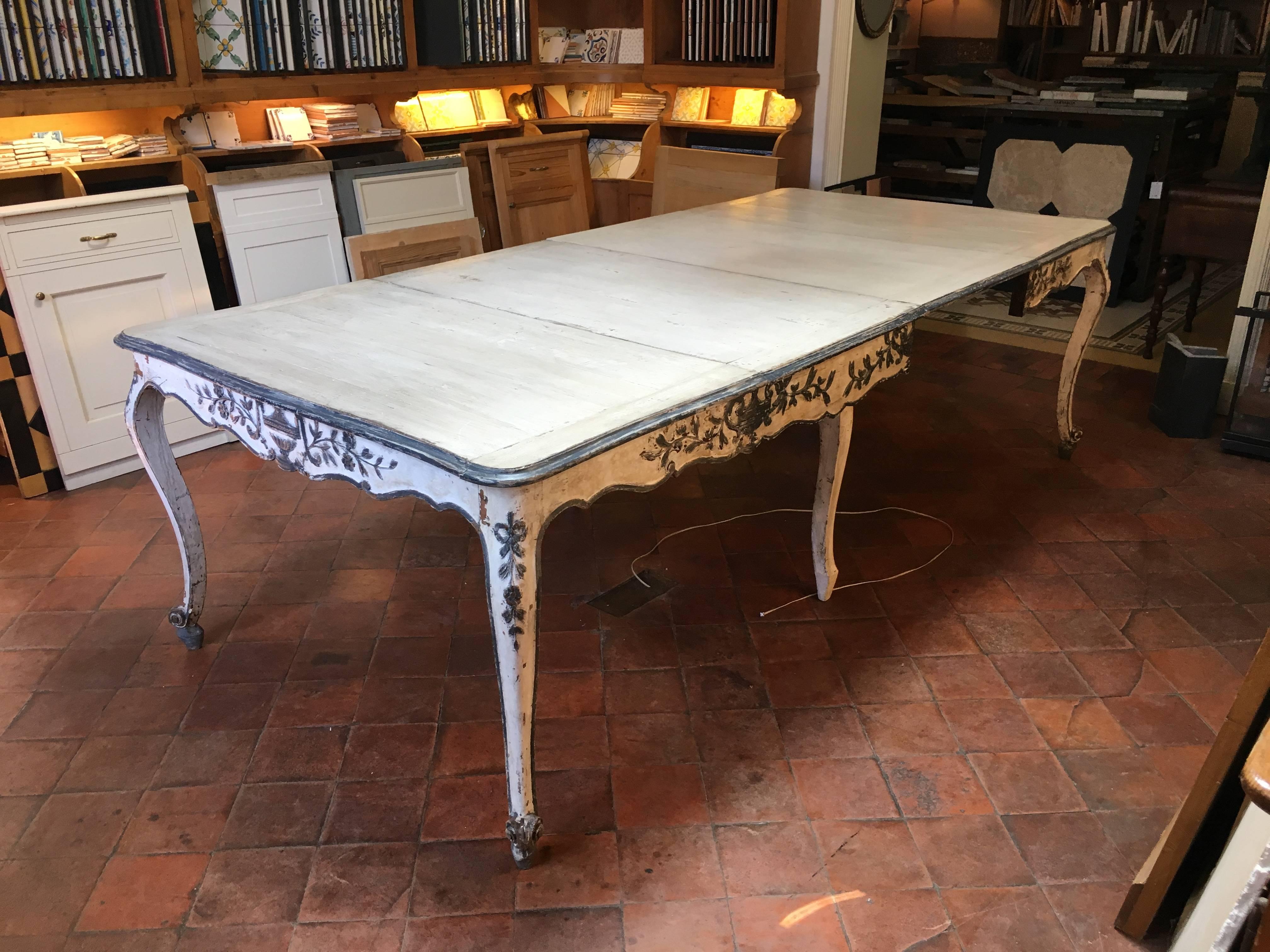 French Provincial Adjustable Dining Table from Late 19th Century In Excellent Condition In Florence, IT