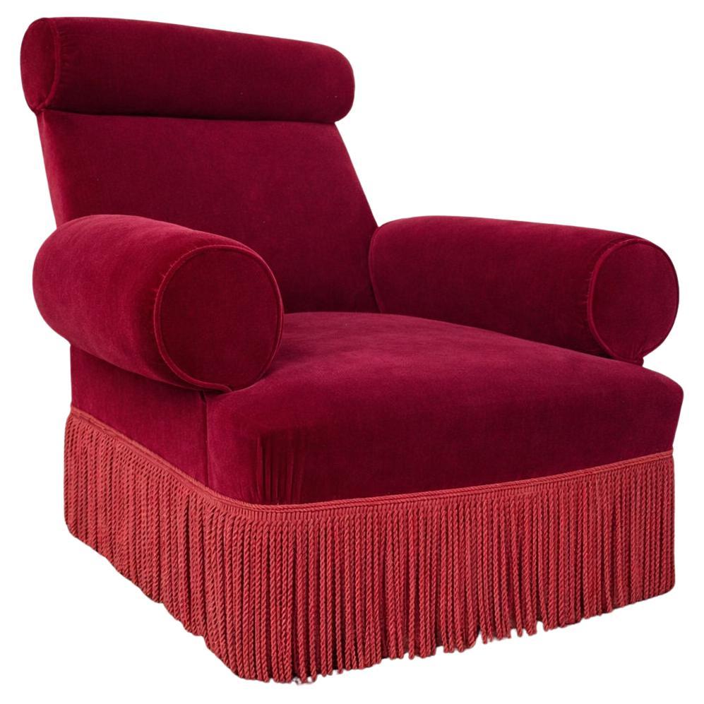 French Provincial 'Alsatian' Style Bolster Arm Lounge Fauteuil For Sale