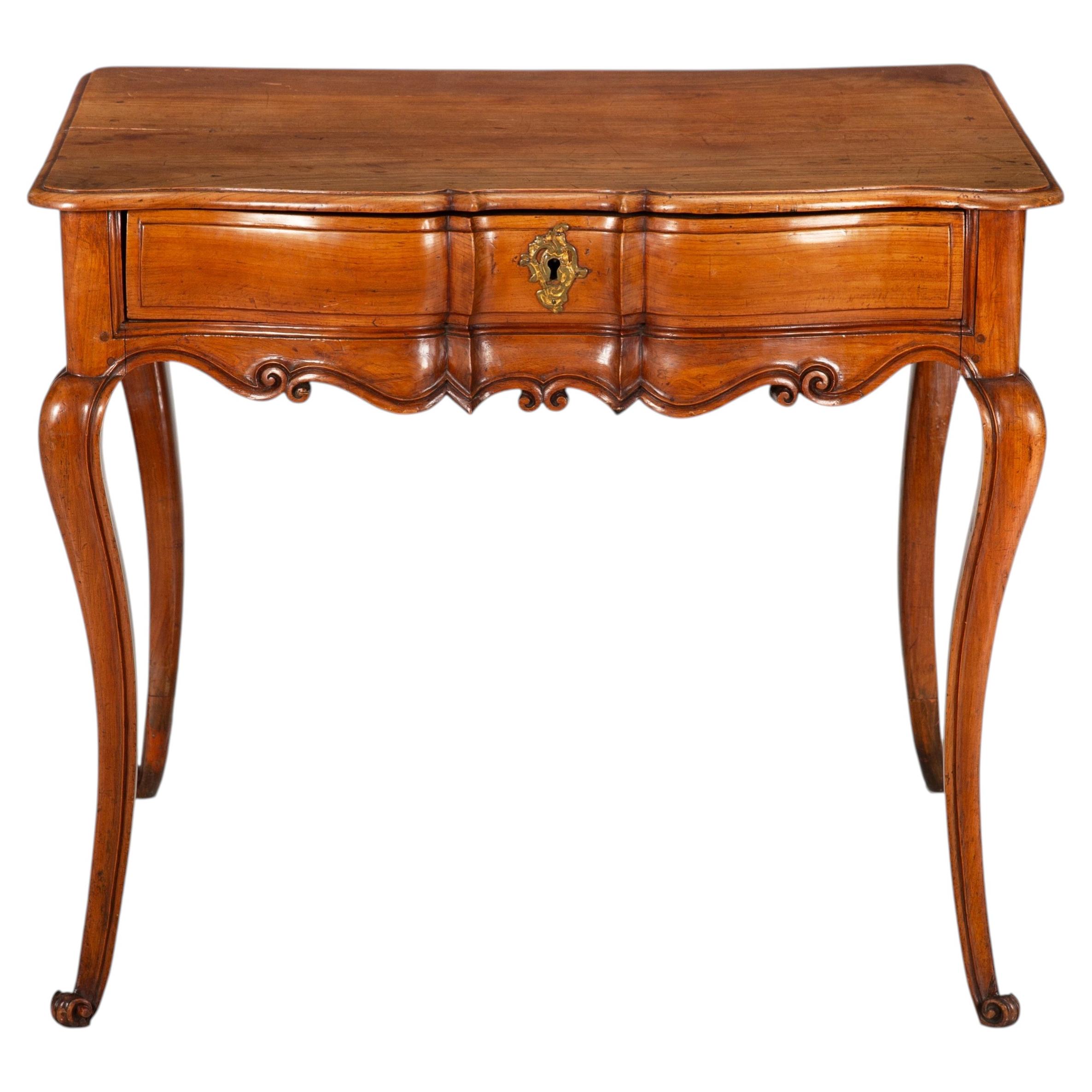 French Provincial Antique Cherrywood Writing Table, mid-18th century