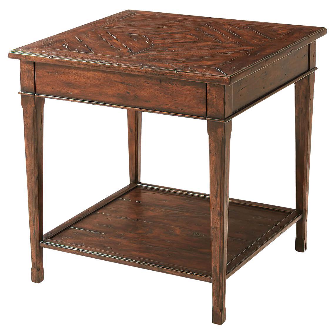 French Provincial Antiqued End Table For Sale