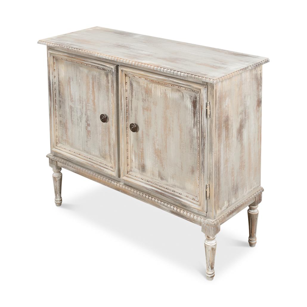 French Provincial Antiqued Side Cabinet For Sale 4
