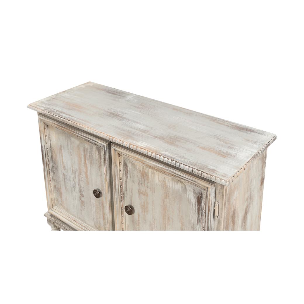 French Provincial Antiqued Side Cabinet In New Condition For Sale In Westwood, NJ