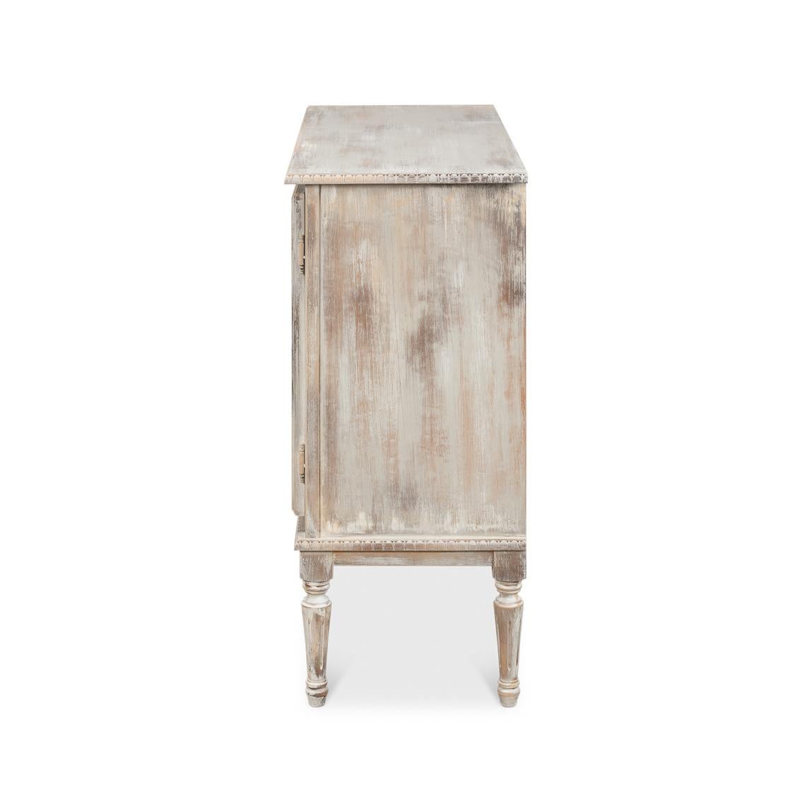 French Provincial Antiqued Side Cabinet For Sale 1
