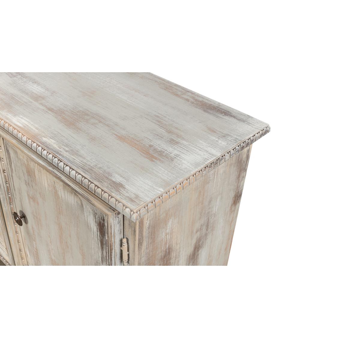 French Provincial Antiqued Side Cabinet For Sale 3