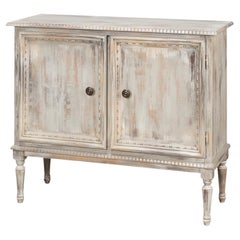 French Provincial Antiqued Side Cabinet
