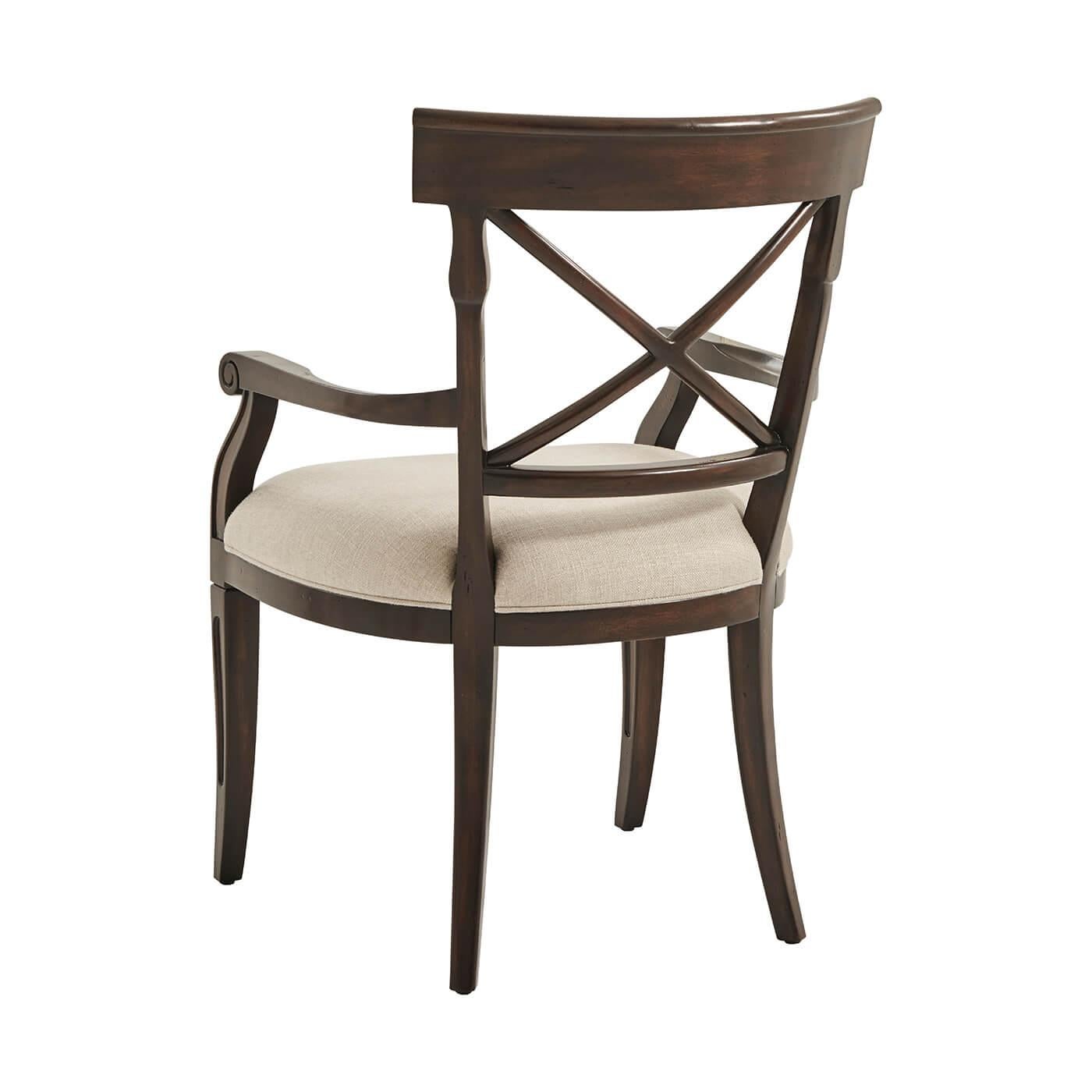 Contemporary French Provincial Armchair For Sale