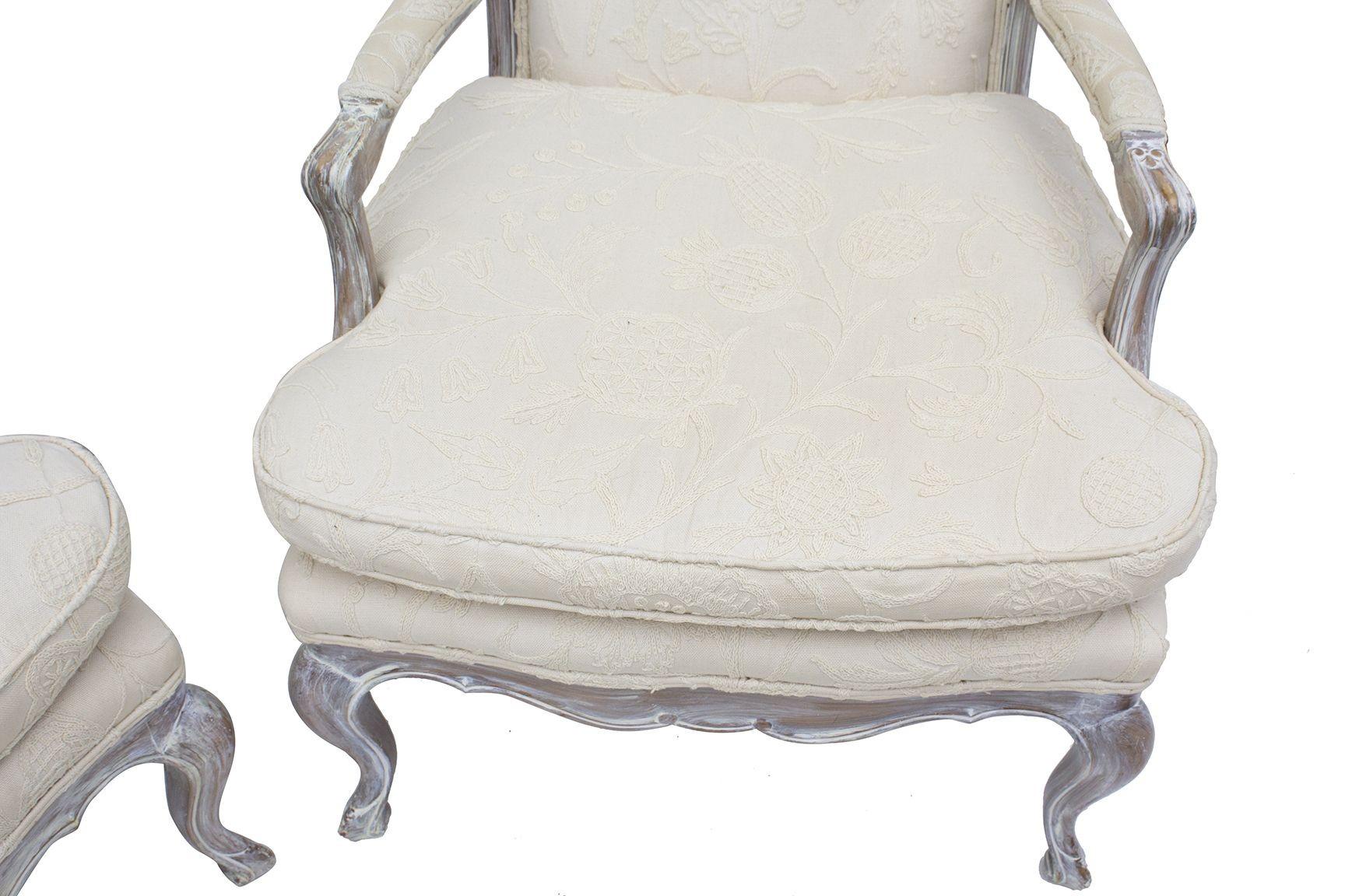 Mid-20th Century French Provincial Armchairs by John Widdicomb, a Pair For Sale