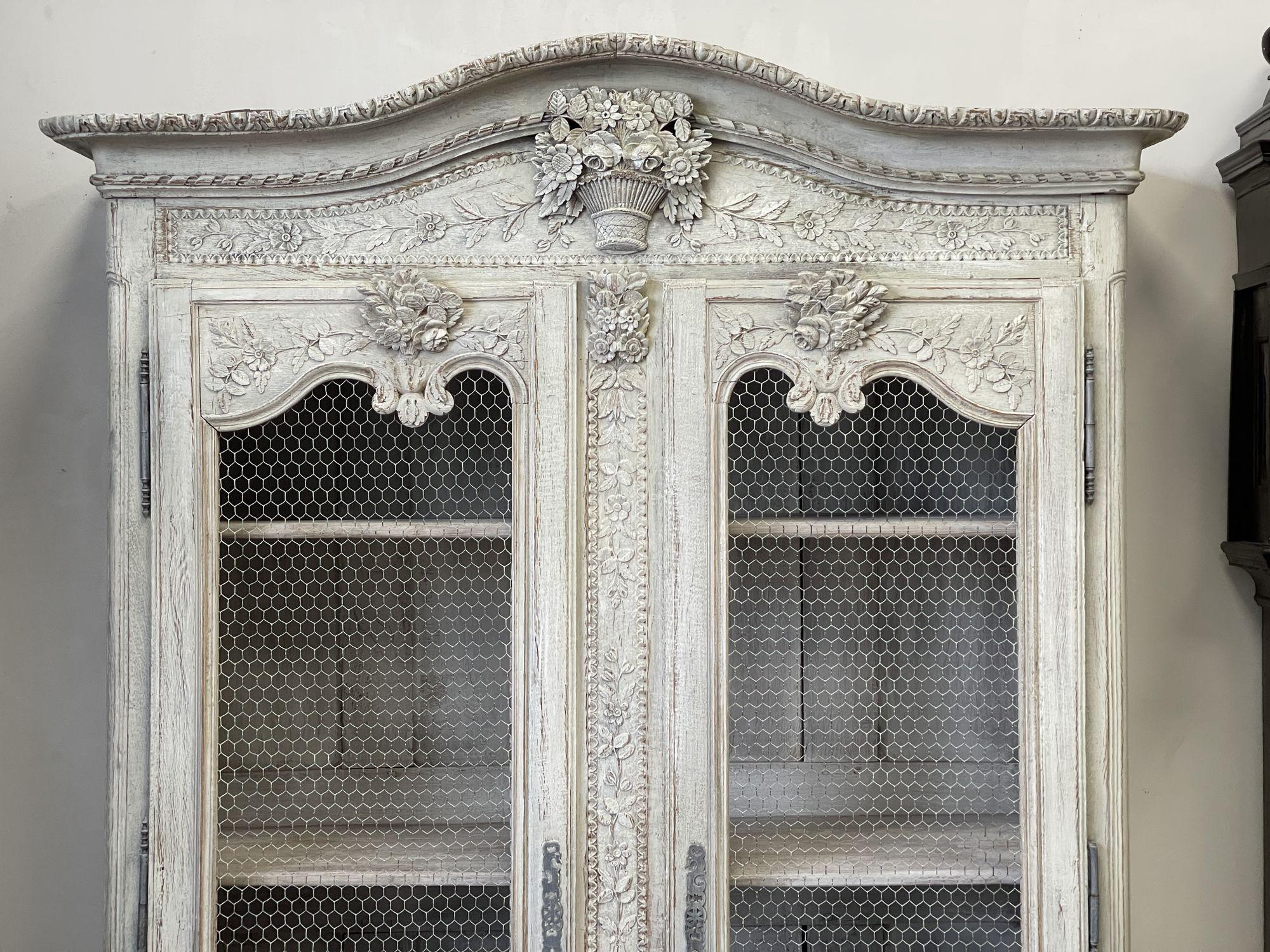 Hand-Carved French Provincial Armoire, 19th Century