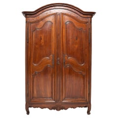 French Provincial Armoire with Arched Top, circa 1750
