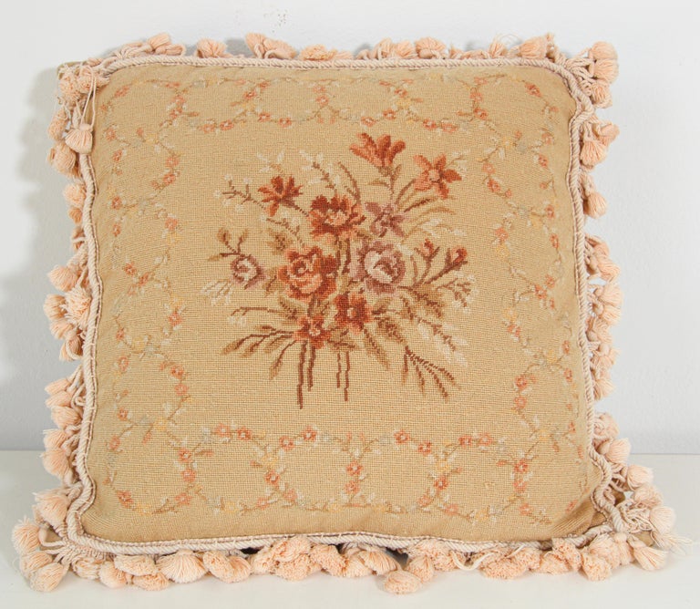 French Provincial Aubusson Style Throw Pillow at 1stDibs