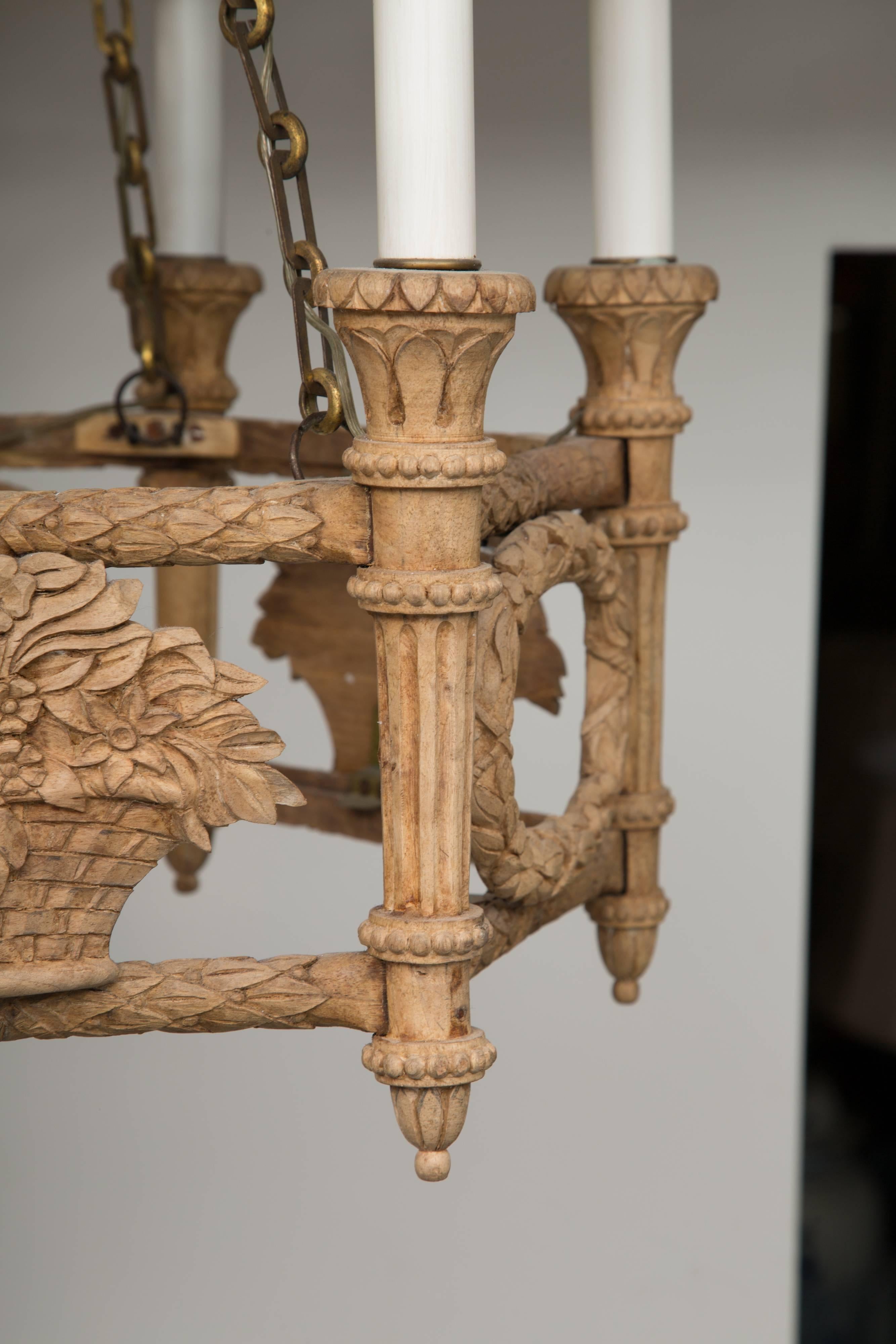 French Provincial Beechwood Style Chandelier 1