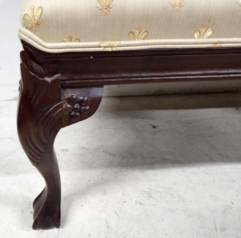 French Provincial Bench Louis XV with Bee Fabric by Andre Originals 3