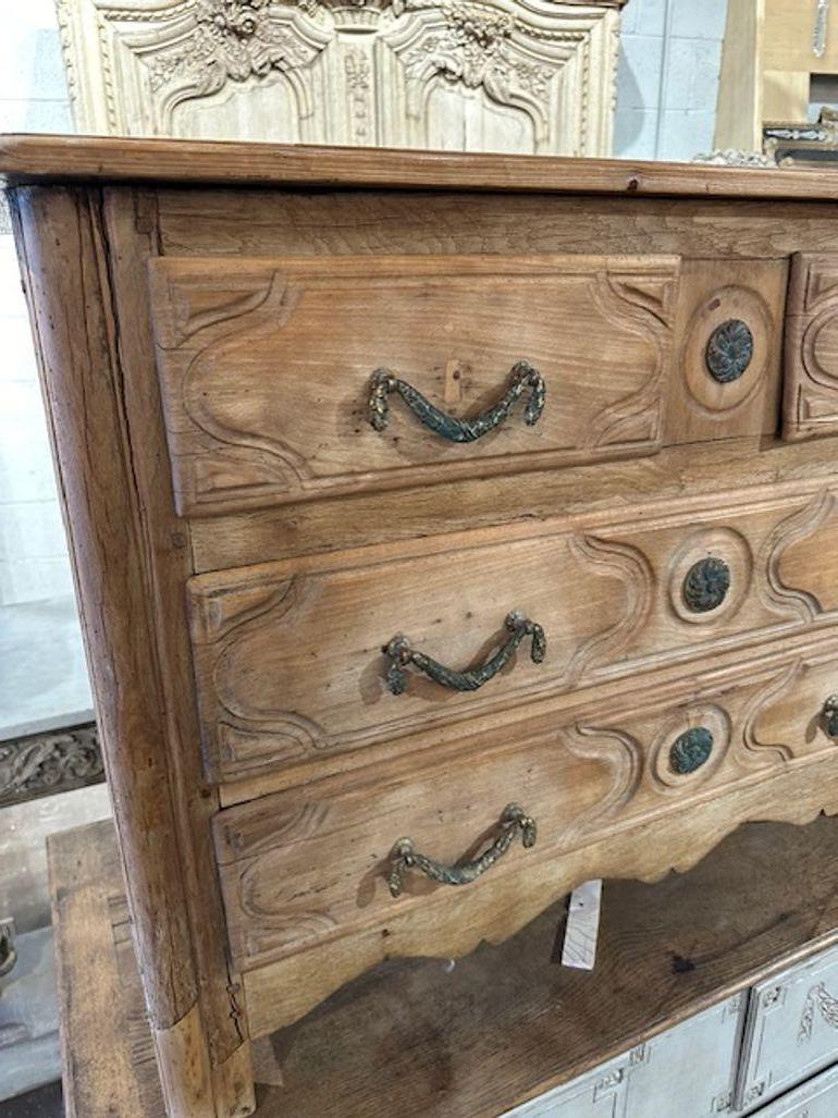 18th Century and Earlier French Provincial Bleached Oak Commode For Sale