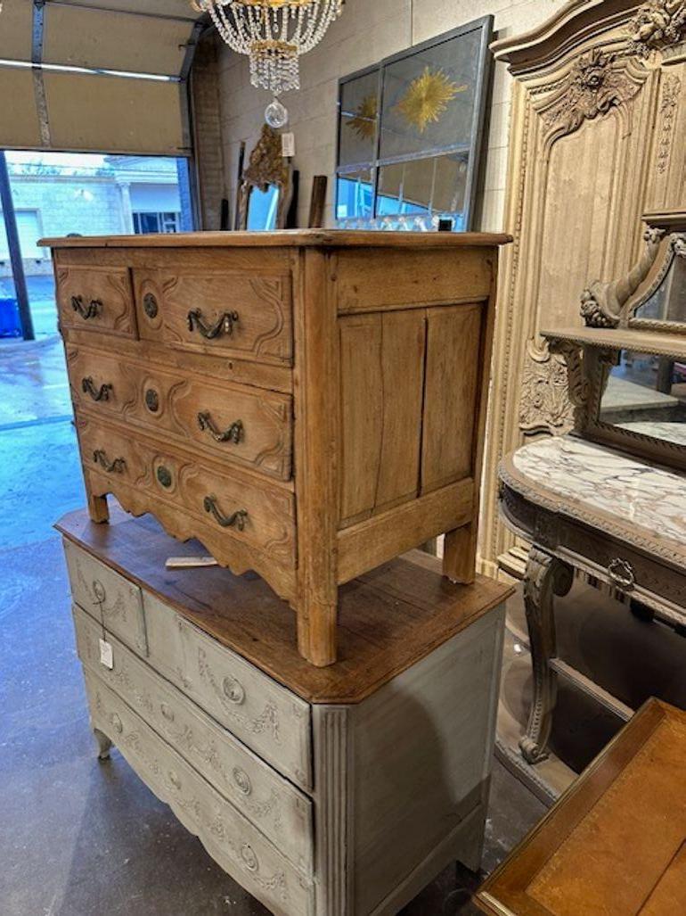 French Provincial Bleached Oak Commode For Sale 2