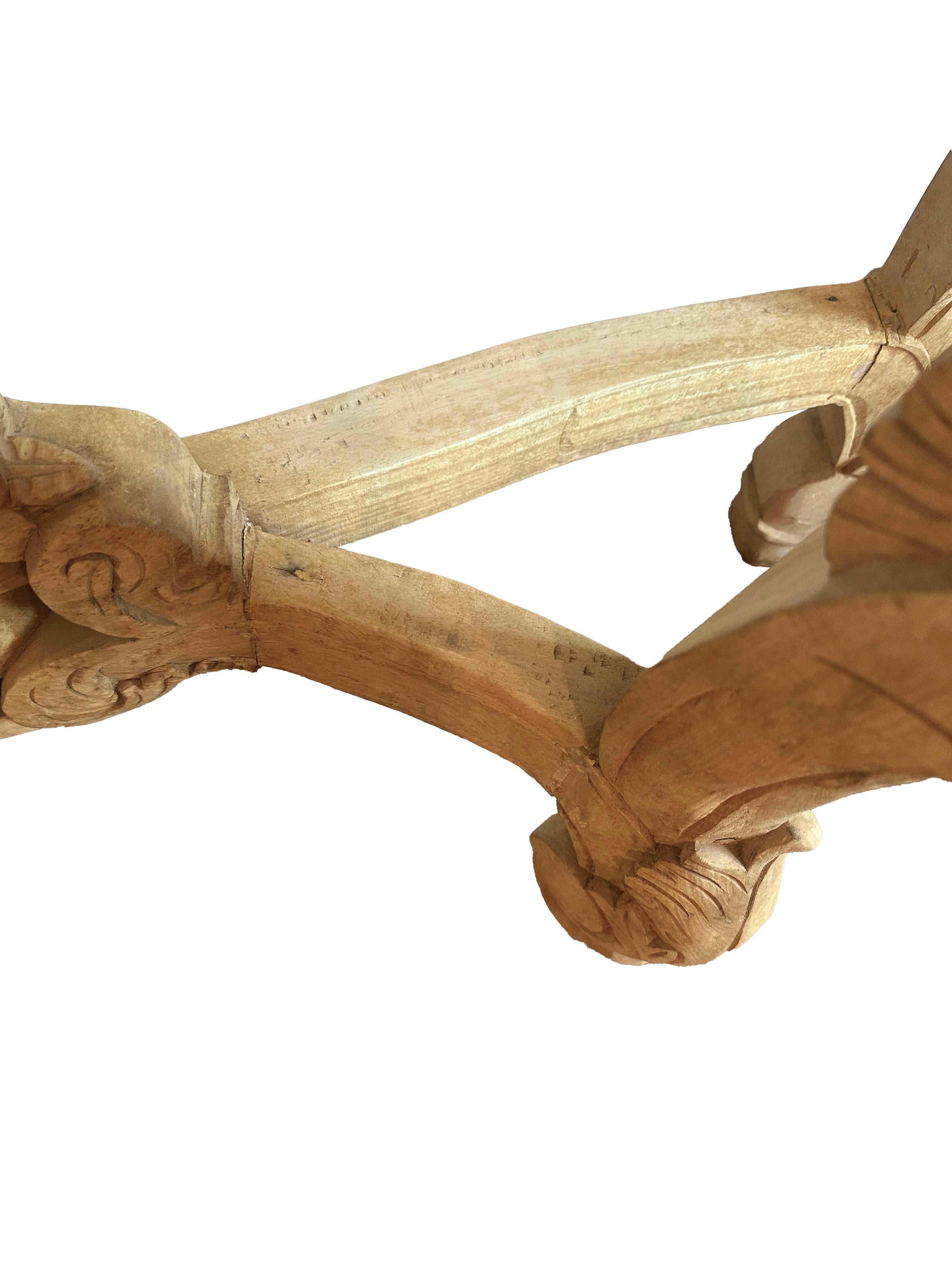 French Provincial Bleached Oak Console For Sale 4
