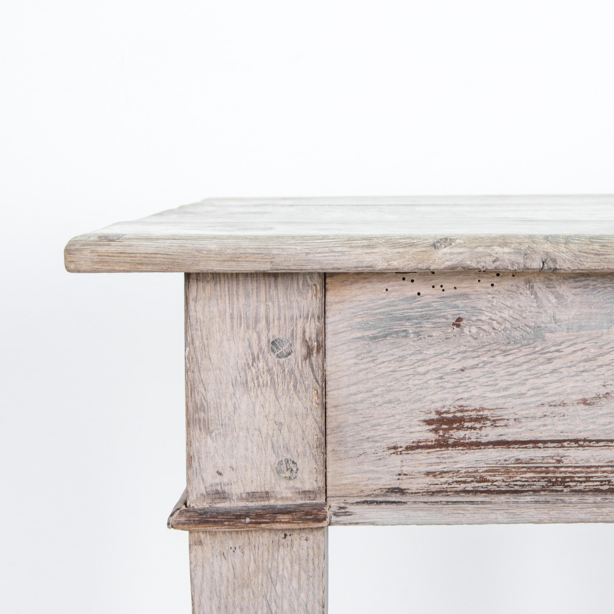 French Provincial Bleached Oak Table 2