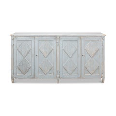 French Provincial Blue Painted Sideboard