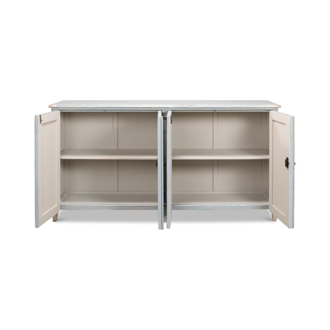 Französisches Provinzial-Sideboard mit blauer Bemalung (Französische Provence) im Angebot