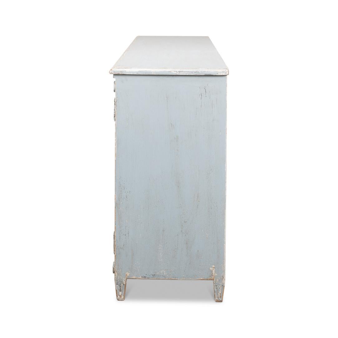 Französisches Provinzial-Sideboard mit blauer Bemalung (Holz) im Angebot