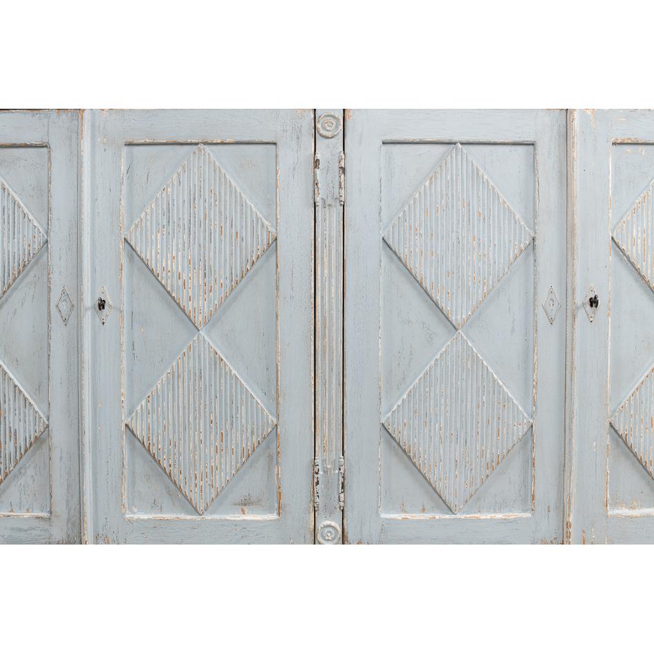 Französisches Provinzial-Sideboard mit blauer Bemalung im Angebot 2