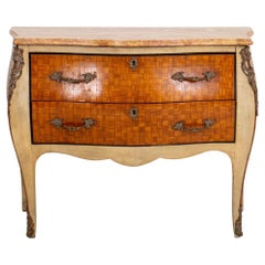 French Provincial Bombe Chest of 2 Drawers