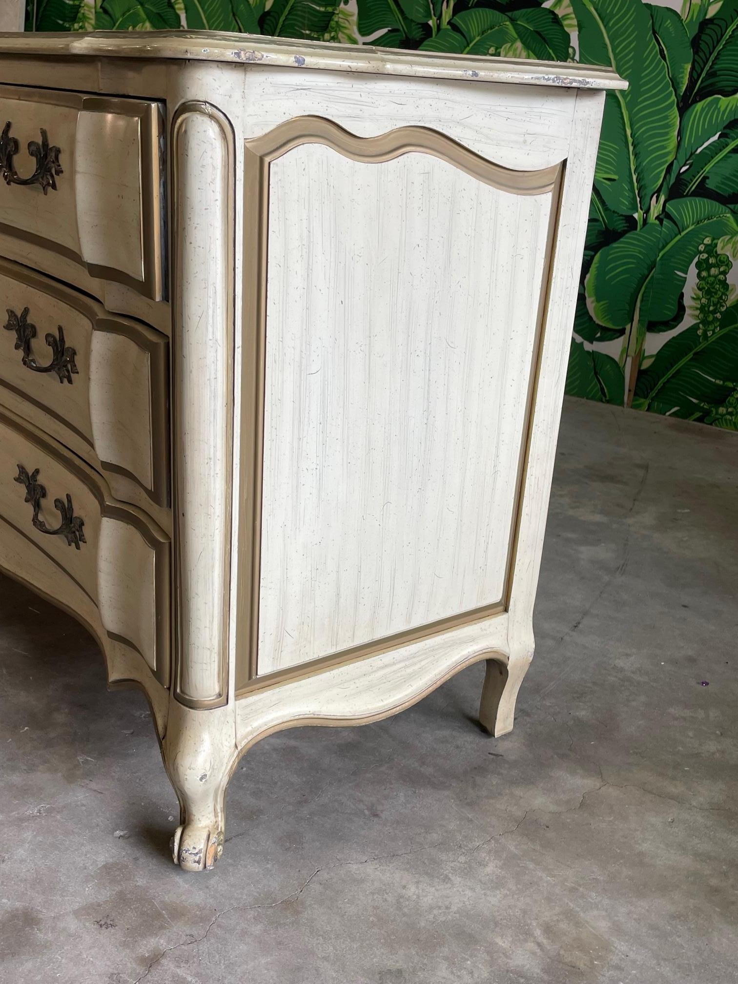 French Provincial Bombe Dresser by White Furniture 1