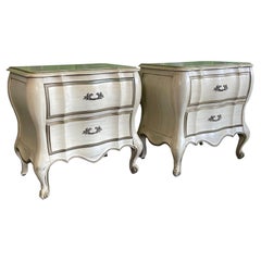 French Provincial Bombe Nightstands by White Furniture