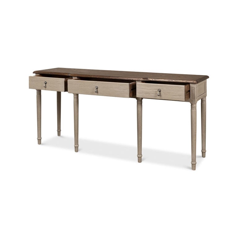 French Provincial Breakfront Console Table For Sale at 1stDibs