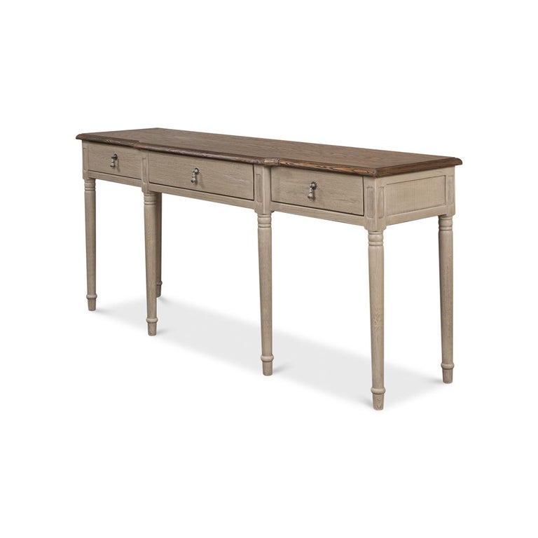 French Provincial Breakfront Console Table For Sale at 1stDibs
