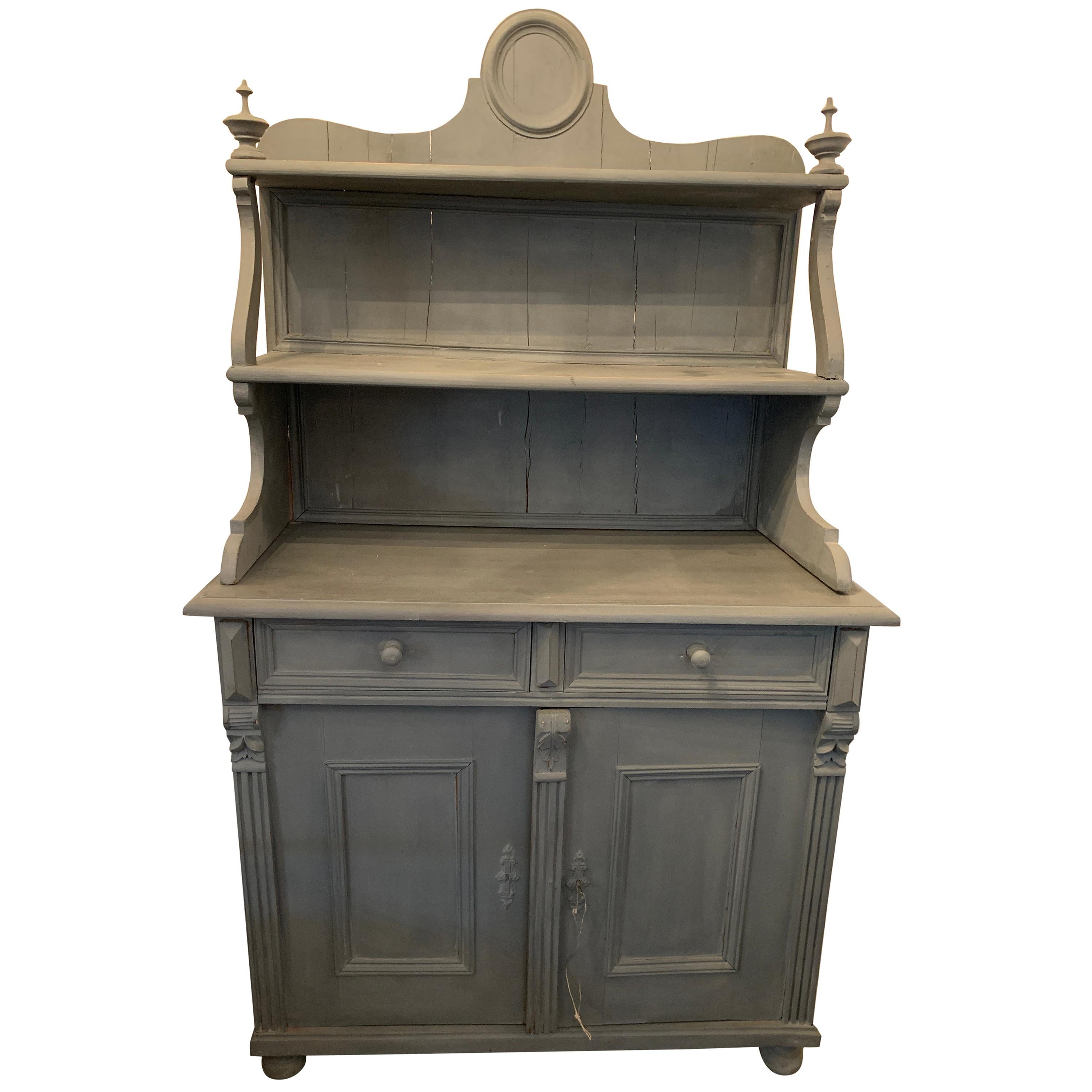 French Provincial Cabinet with Hutch