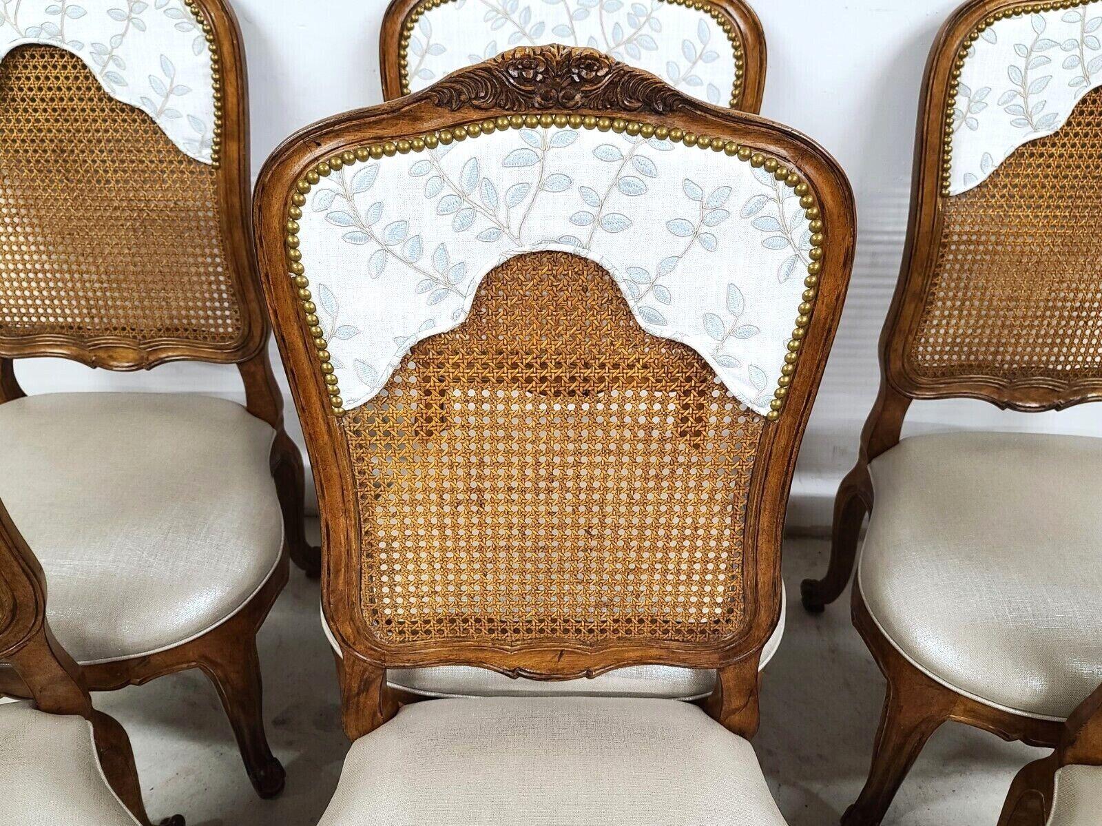 For FULL item description be sure to click on CONTINUE READING at the bottom of this listing.

Offering one of our recent palm beach estate fine furniture acquisitions of a
set of (6) French provincial cane back dining chairs by Century