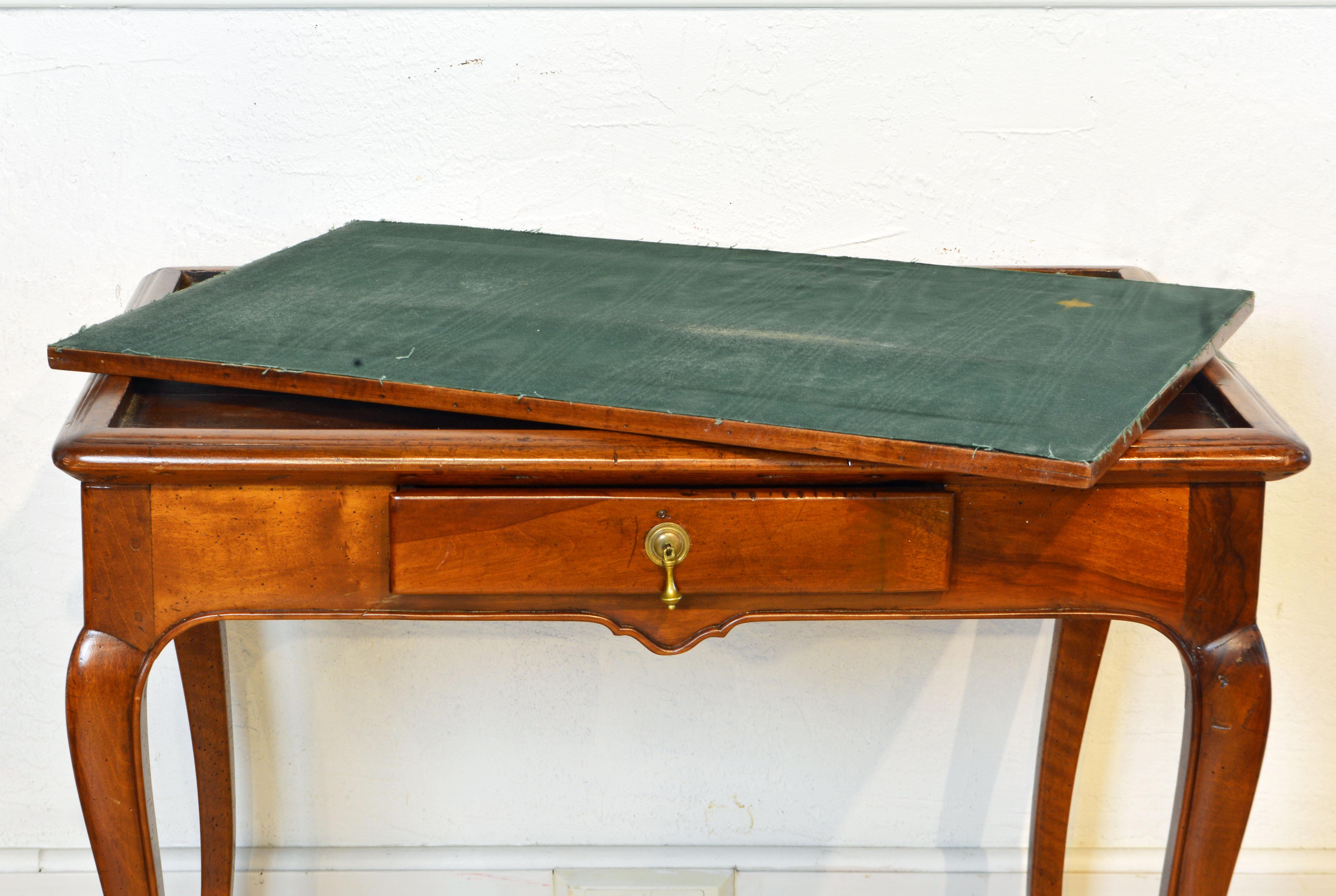 French Provincial Carved Fruitwood and Parquetry Chess and Game Table 6