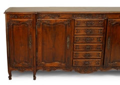 French Provincial Carved Oak Sideboard