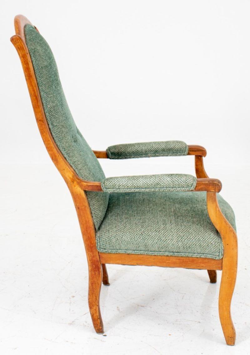 French Provincial Charles X Fruitwood Armchair For Sale 6