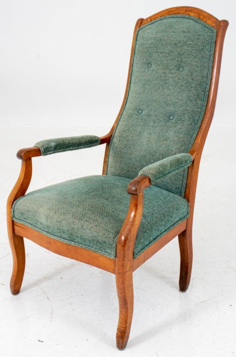 French Provincial Charles X Fruitwood Armchair For Sale 2