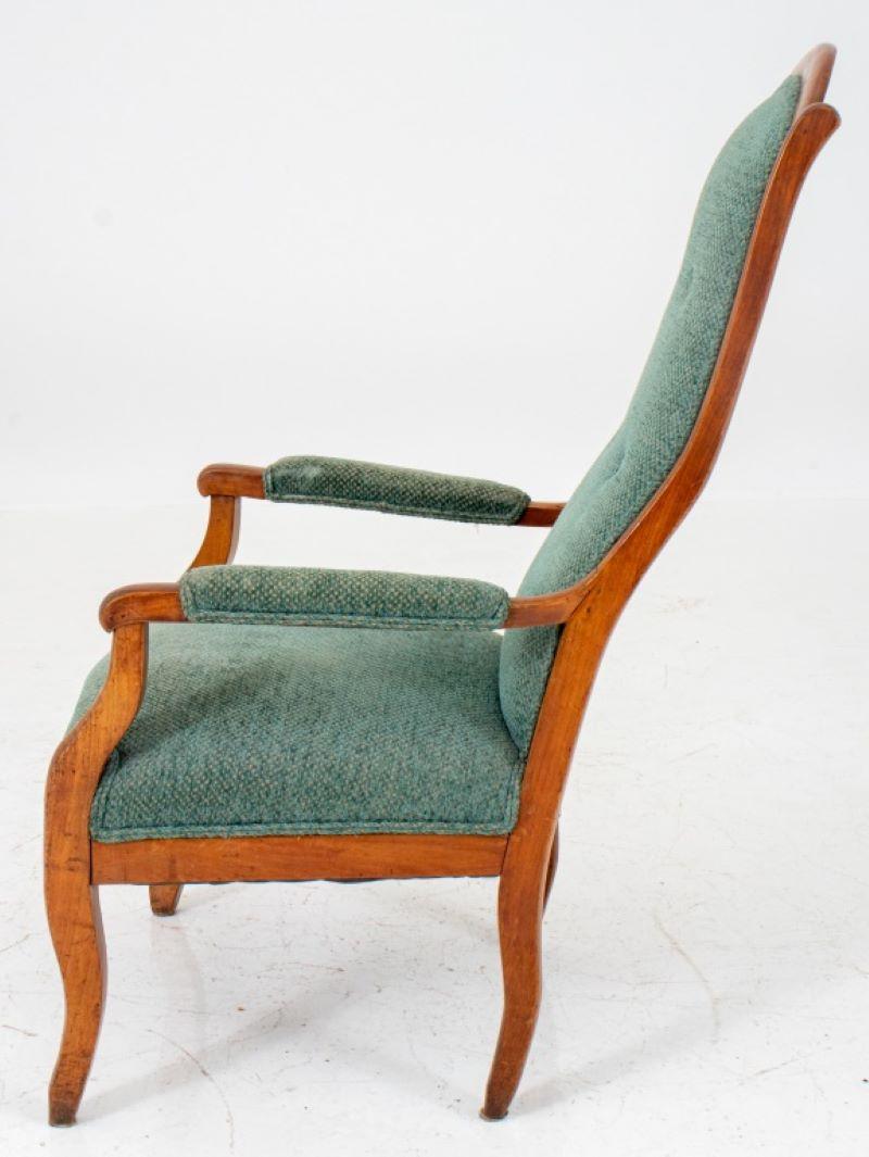 French Provincial Charles X Fruitwood Armchair For Sale 3