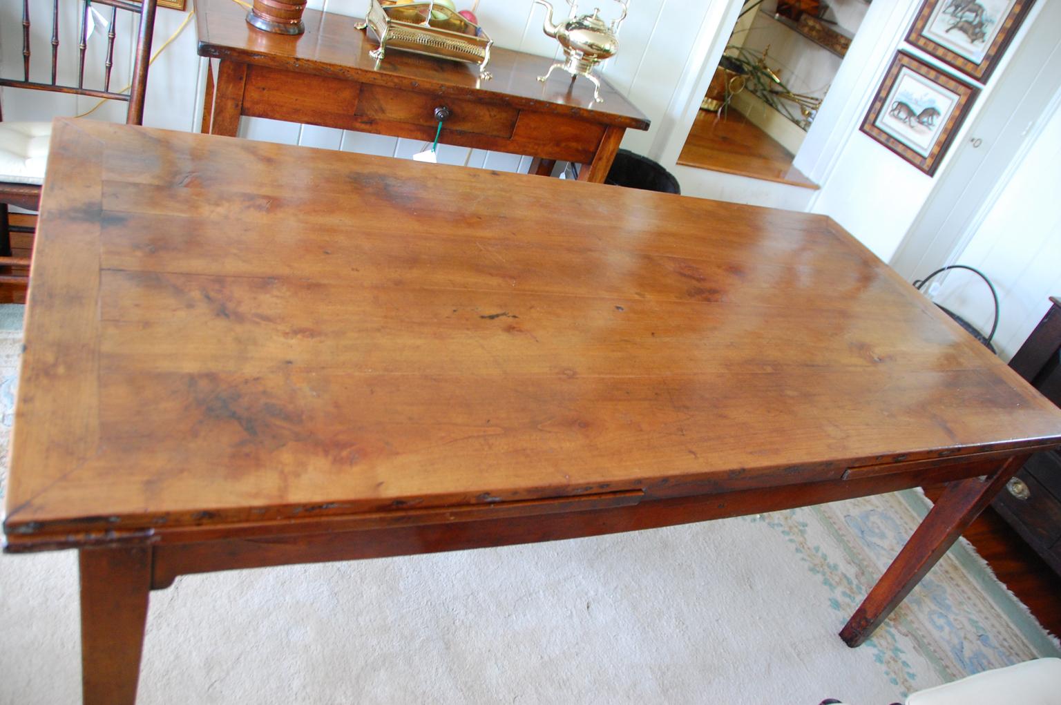 French Provincial Cherry Farmhouse Extending Table 1