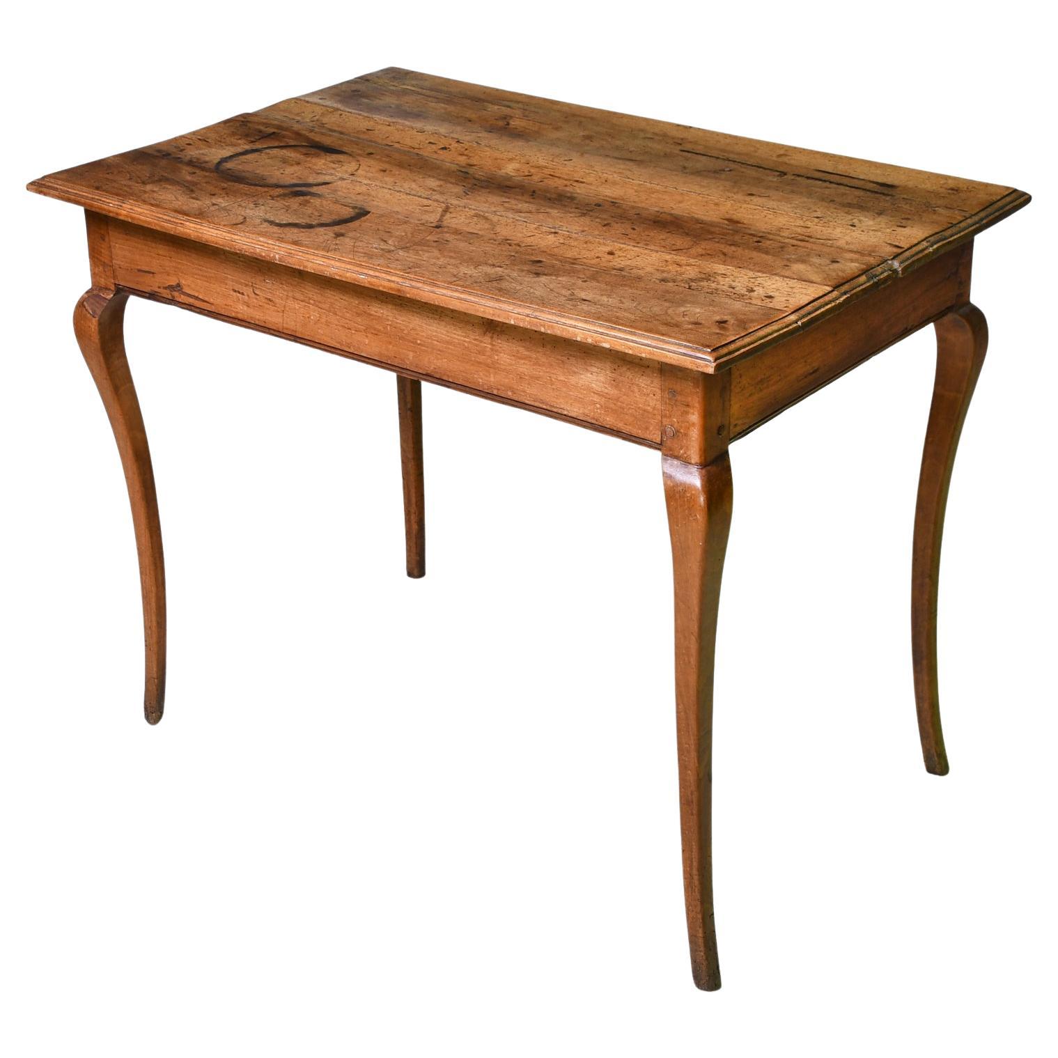French Provincial Cherry Writing Table or Bedside Table with Drawer, circa 1800 For Sale 1