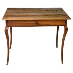 Antique French Provincial Cherry Writing Table or Bedside Table with Drawer, circa 1800