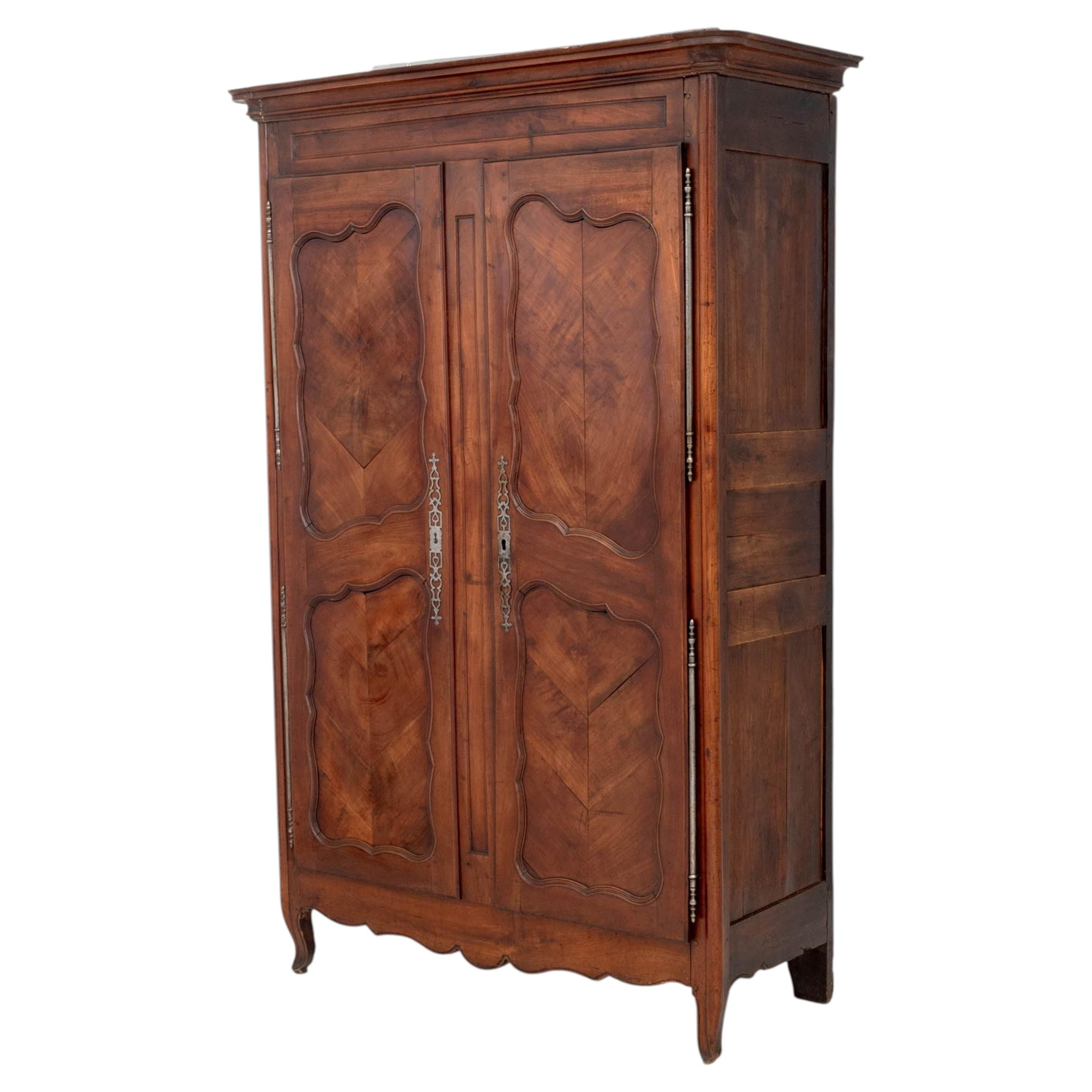 French Provincial Cherrywood Armoire, 18th Century