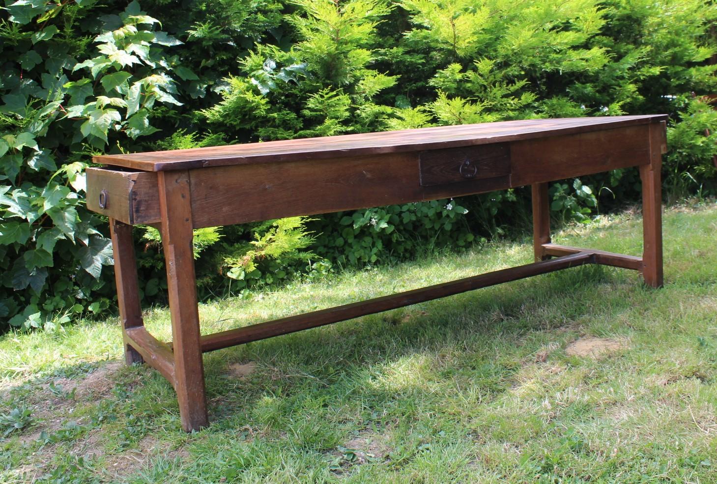 Mid-19th Century French Provincial Cherrywood Farmhouse Table For Sale