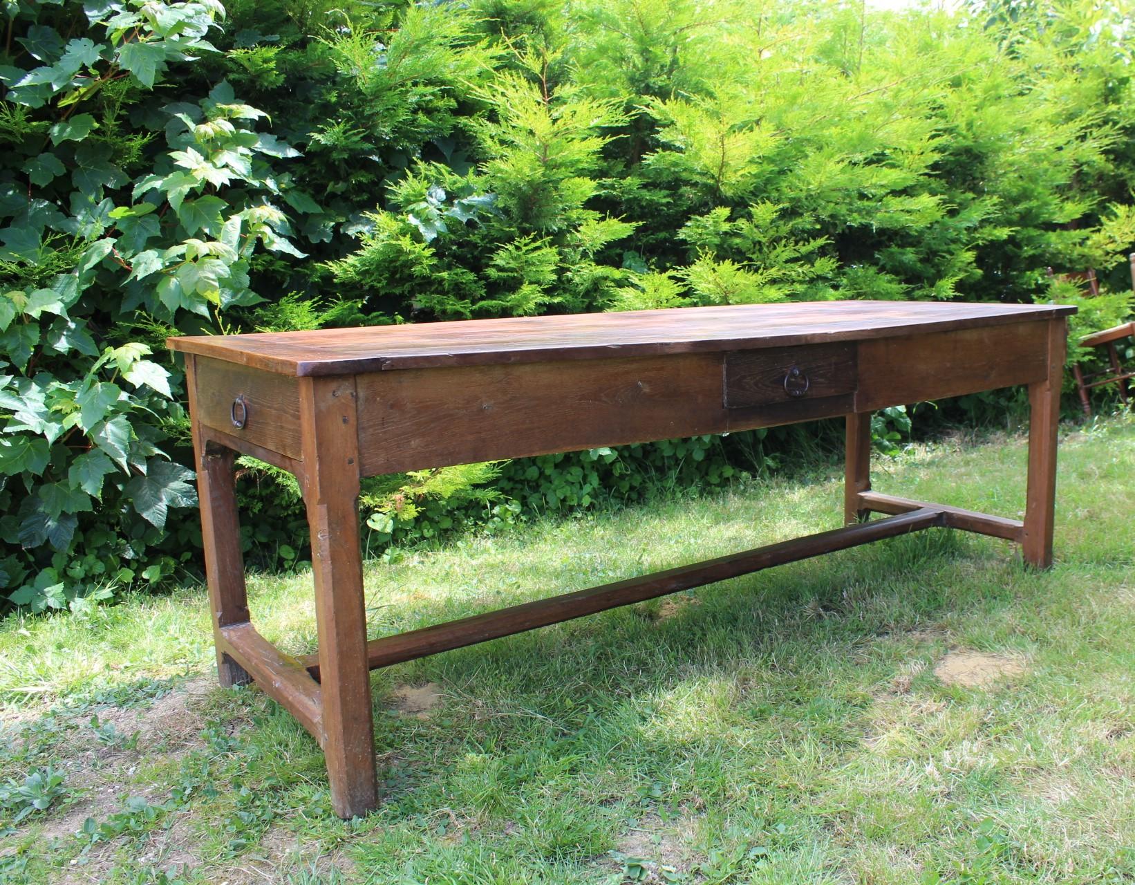 French Provincial Cherrywood Farmhouse Table For Sale 3
