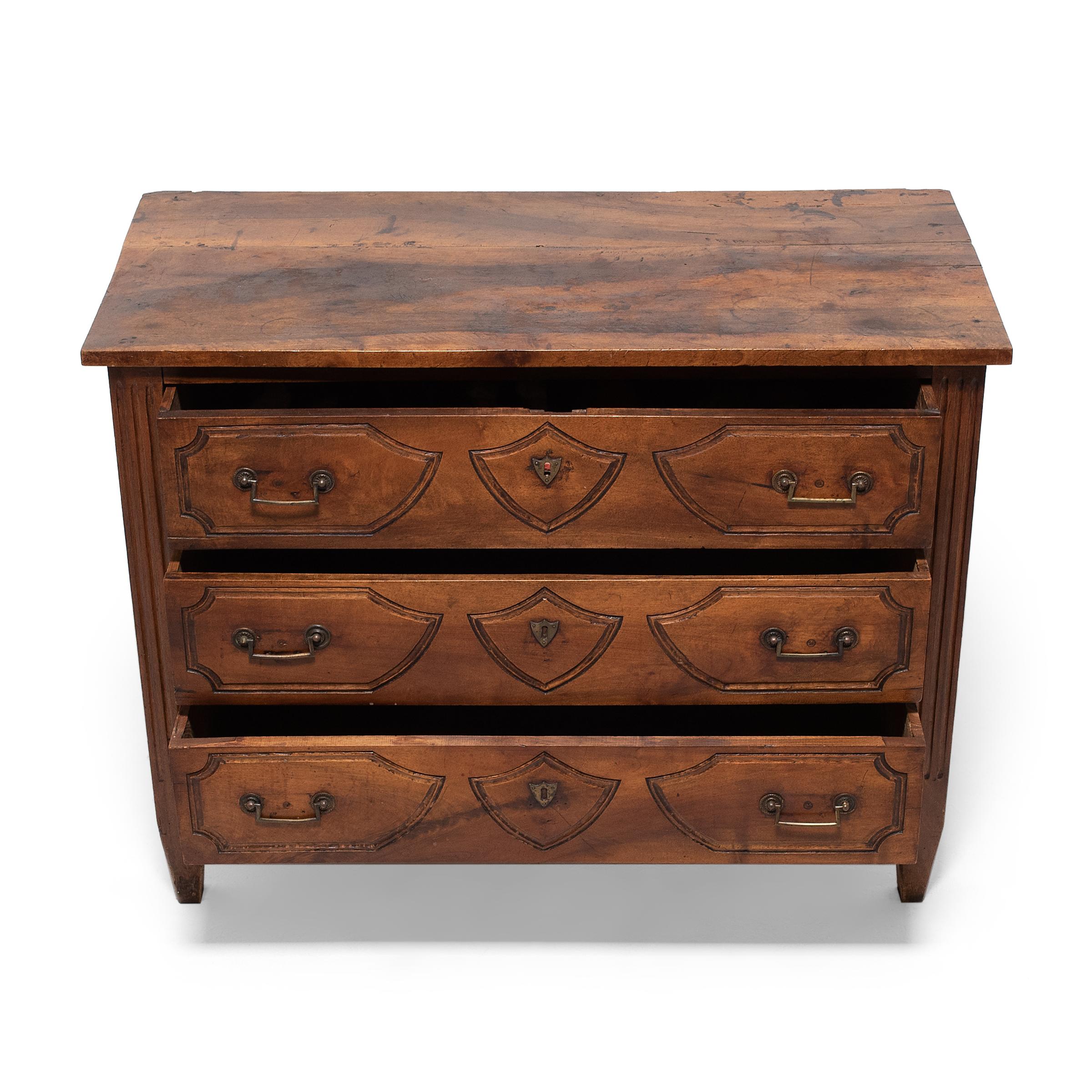 Carved French Provincial Chest of Drawers, c. 1850