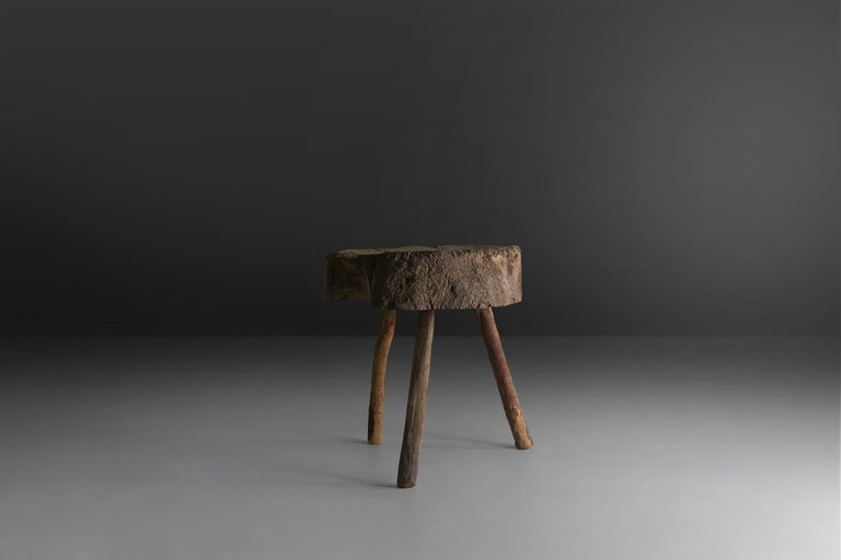 French Provincial Chopping Block Table, circa 1850 For Sale at 1stDibs
