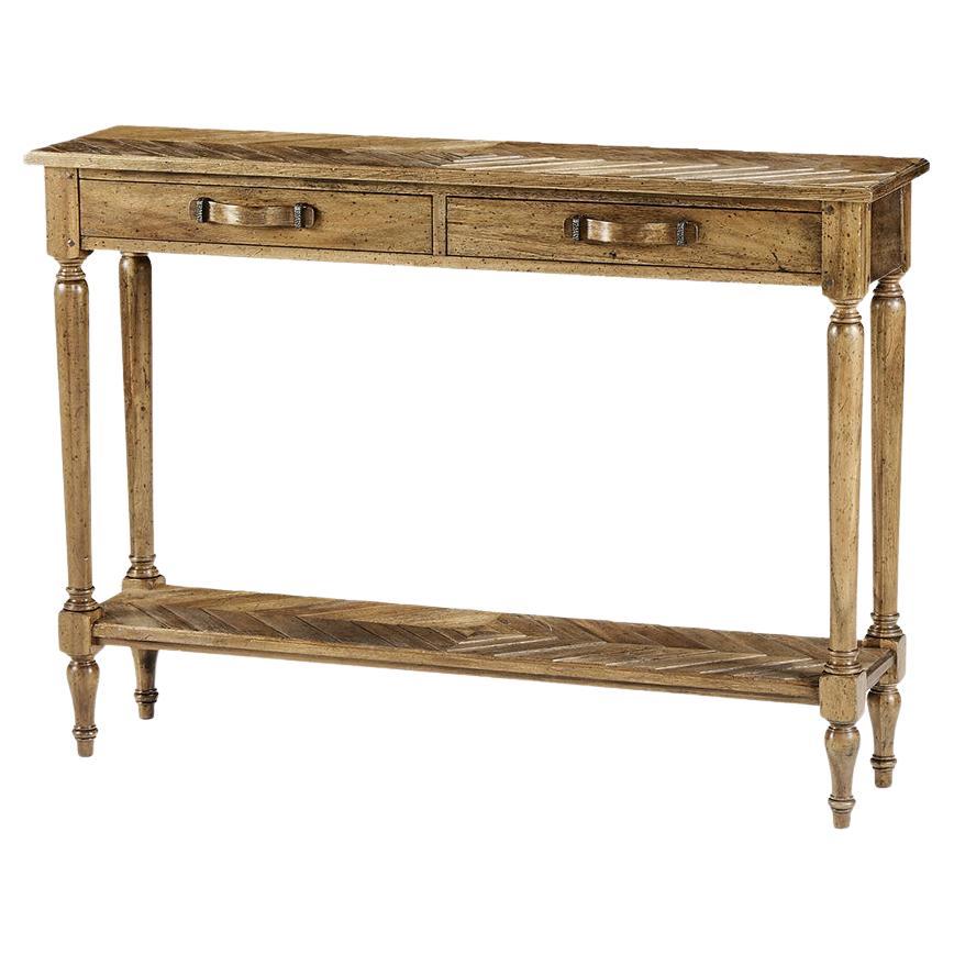 French Provincial Console Table, Medium Drift