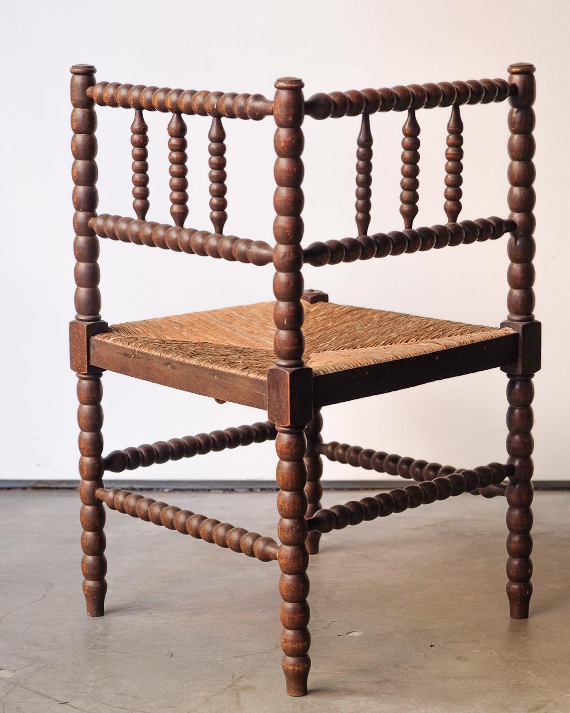 19th Century French Provincial Corner Chair For Sale