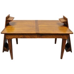 French Provincial Country Farmhouse Dining Farm Table 2 Leaves 2 Drawers