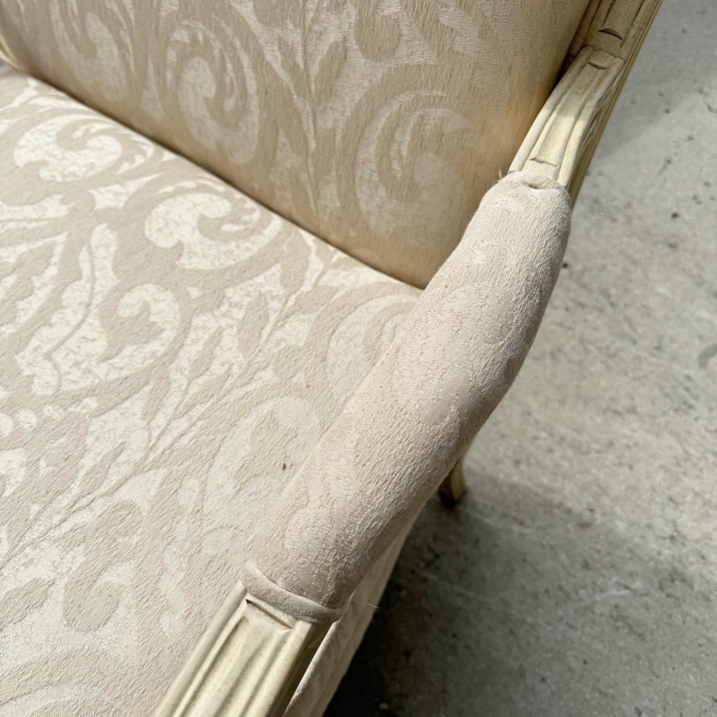 Tissu Paire de chaises à accoudoirs crème/off-White de style provincial français