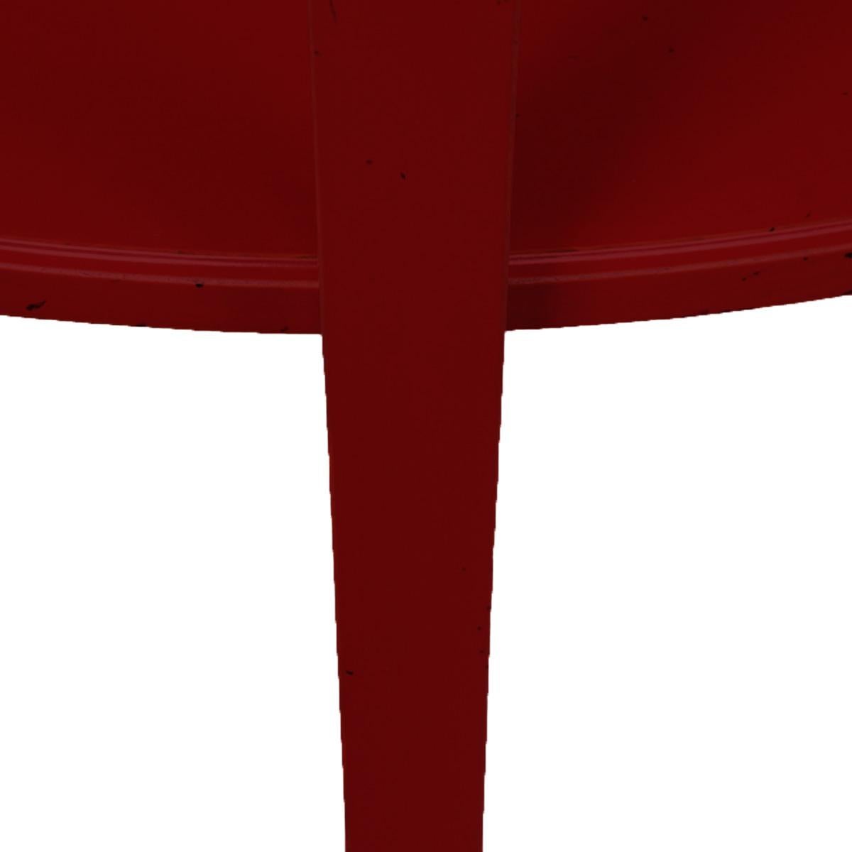 Contemporary French provincial demi-lune console table in solid cherry,  Bordeaux lacquered For Sale
