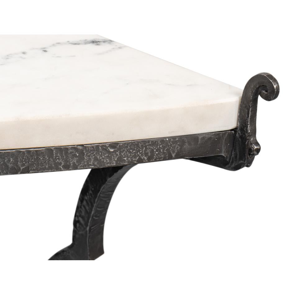 French Provincial Demi Marble Top Console For Sale 3